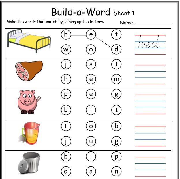 build a word printable pack includes 24 different worksheets for cvc ...